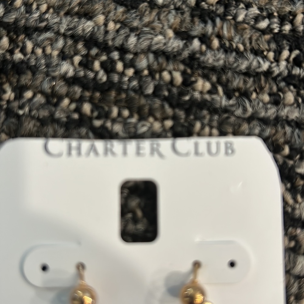 Brand New Dangling White Gold Stones | With Original Packaging |  Charter Club - Picture 3 of 4